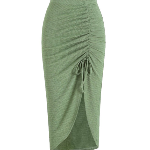 NWT Texture Midi Drawstring Skirt - Picture 3 of 8